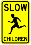 SLOW CHILDREN sign Minnesota